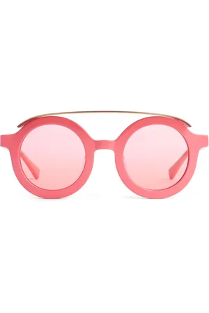Mini Rodini Round-frame visor sunglasses