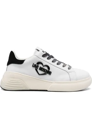 Moschino Logo-plaque leather sneakers