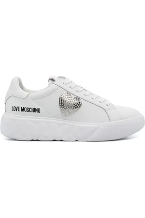 Moschino Logo-print leather sneakers
