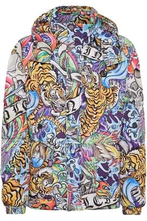Philipp Plein Tattoo-print hooded puffer jacket