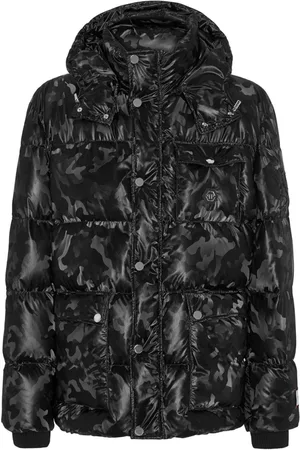 Philipp Plein Camouflage-print hooded puffer jacket