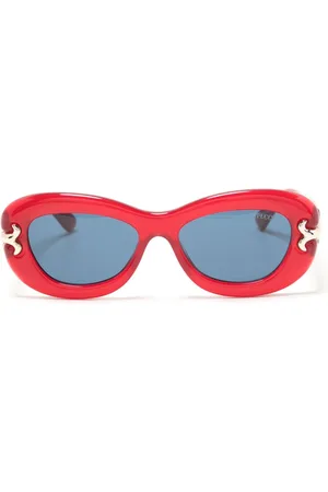 Puccini Logo-print oval-frame sunglasses