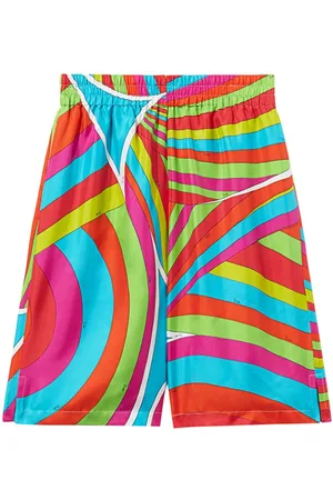 Puccini Iride-print silk shorts