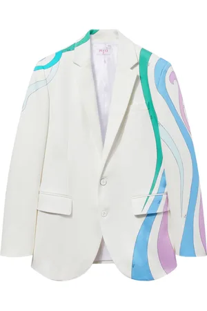 Puccini Marmo-Print cotton-blend blazer