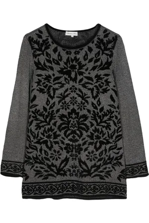 Dior Floral-jacquard round-neck jumper
