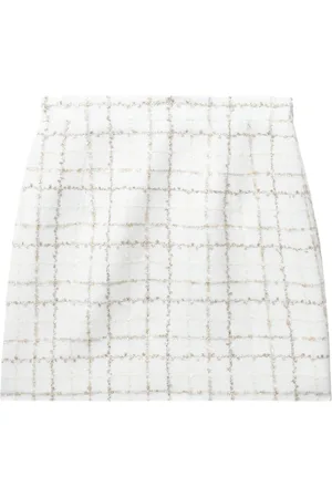 Alessandra Rich Sequin-embellished tweed mini skirt