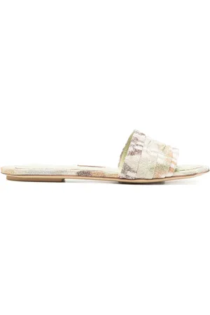 Missoni Zigzag-weave metallic sandals
