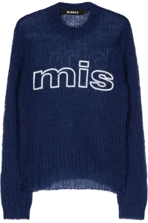 MISBHV Logo-print open-knit jumper