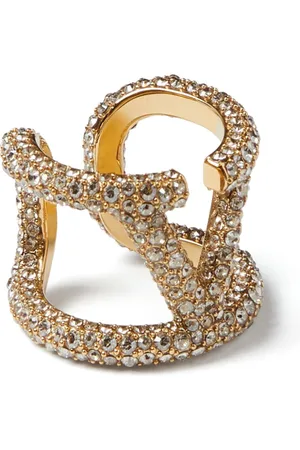 VALENTINO GARAVANI VLogo Signature crystal-embellished ring
