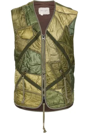 GREG LAUREN Patchwork padded gilet
