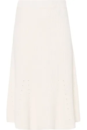 Joseph Ribbed linen-blend skirt
