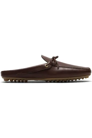 CAR SHOE Lace-up leather slippers