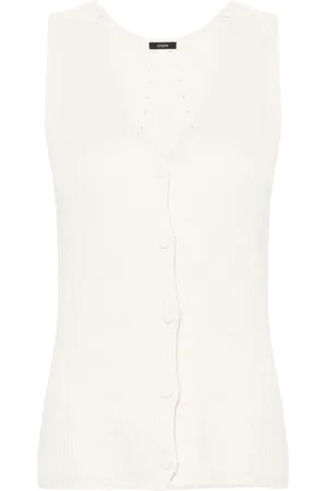 Joseph Ribbed linen-blend vest