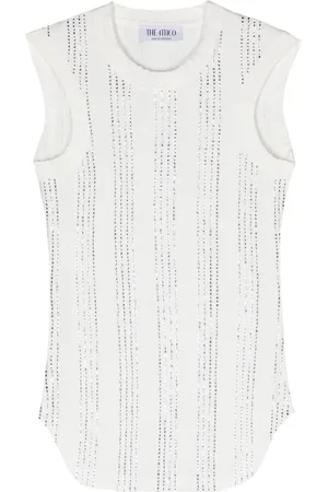 The Attico Reese crystal-embellished tank top