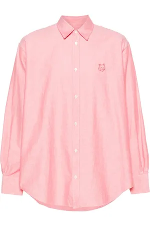 Maison Kitsuné Contour Fox Head-embroidery cotton shirt