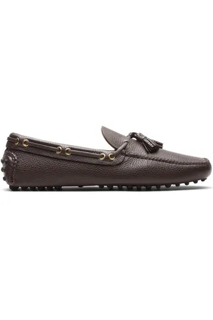 CAR SHOE Tassel-detail leather boat shoes