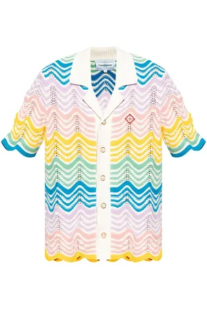 Casablanca Wave crochet shirt
