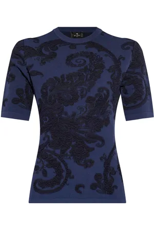 Etro Patterned-intarsia knitted top