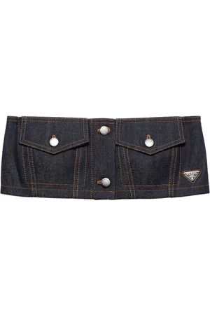 Prada Denim strapless crop top