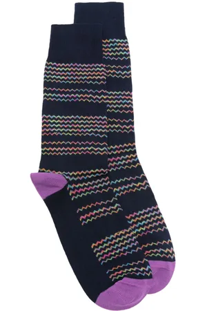 Paul Smith Chevron-pattern cotton blend socks