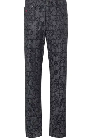 Moschino Logo-print mid-rise jeans