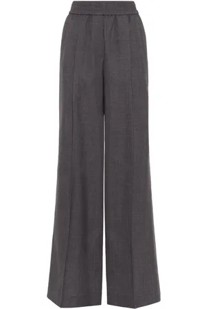 Brunello Cucinelli Elastic-waist wide-leg trousers