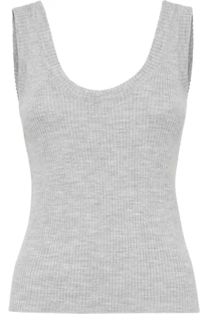 Brunello Cucinelli Ribbed-knit vest top