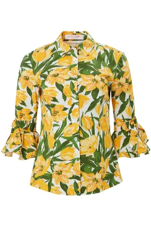 Carolina Herrera Tulip-print cotton shirt