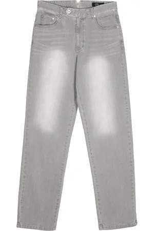 MAN ON THE BOON. Faded effect straight-leg jeans