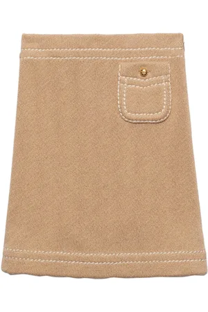 Prada Knitted cotton mini skirt