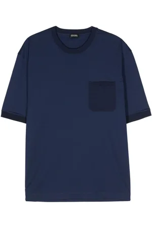 Ermenegildo Zegna Ribbed-trim cotton T-shirt