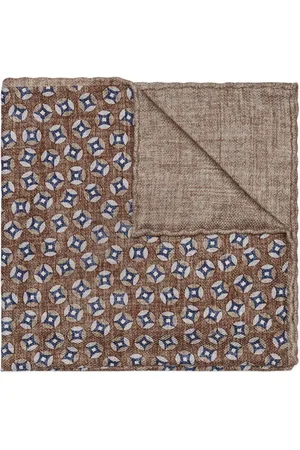 Brunello Cucinelli Geometric-pattern pocket square