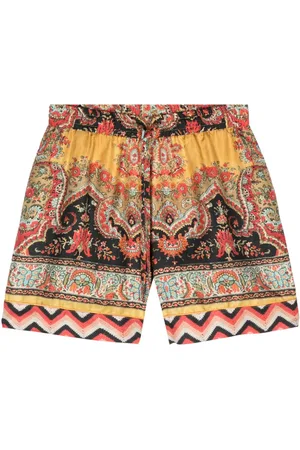 PIERRE-LOUIS MASCIA Aloe floral-print silk shorts