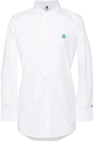 Tommy Hilfiger Logo-embroidered cotton shirt