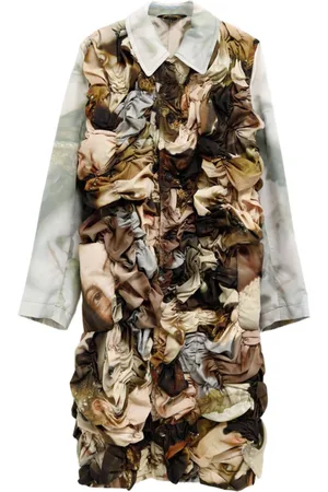 Comme des Garçons Single-breasted ruched coat