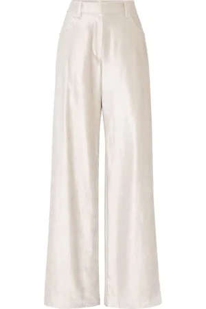 Brunello Cucinelli Shimmer-finish wide-leg trousers