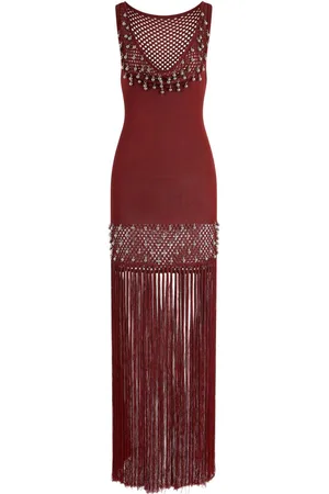 Paco rabanne Fringed maxi dress