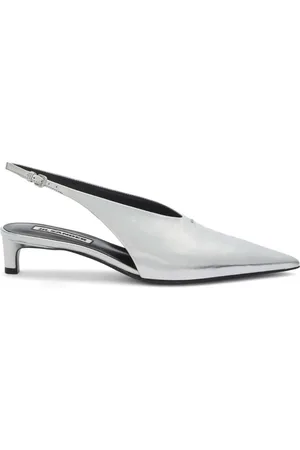 Jil Sander Metallic slingback pumps