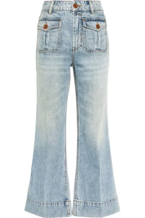 ZIMMERMANN Flared cropped jeans