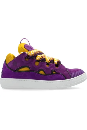 Lanvin Curb panelled sneakers