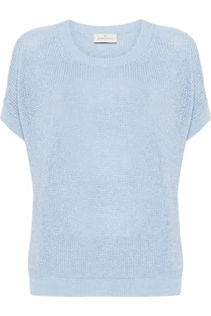 BRUNO MANETTI Metallic-threading open-knit jumper