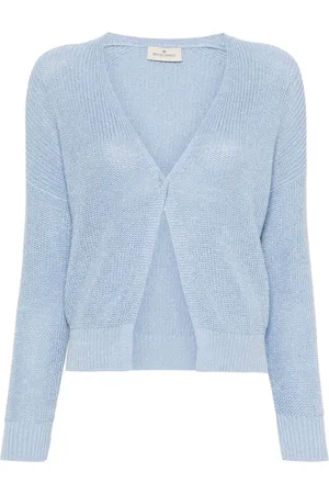 BRUNO MANETTI Metallic-threading open-knit cardigan