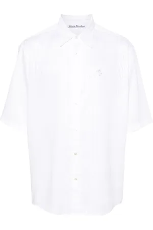 Acne Studios Logo-embroidered striped shirt