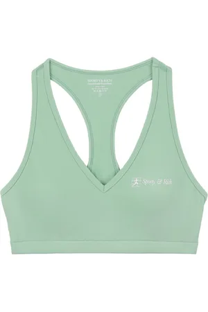 Sporty & Rich Runner Script V-neck sports bra