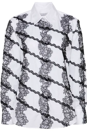 Viktor & Rolf Lace-appliqué cotton shirt