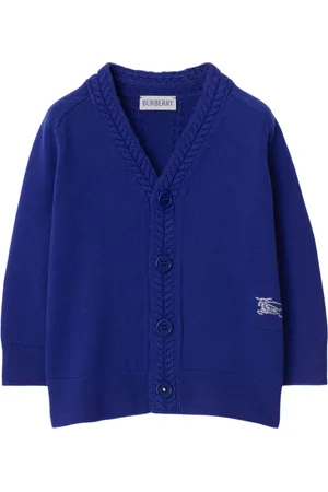 Burberry EKD-embroidered wool cardigan
