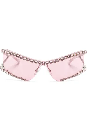 Swarovski Crystal-embellished mask-frame sunglasses
