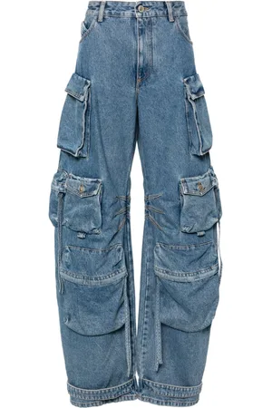 The Attico Fern wide-leg cargo jeans