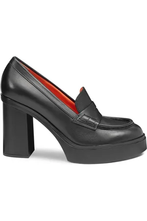 santoni Block-heel loafer pumps