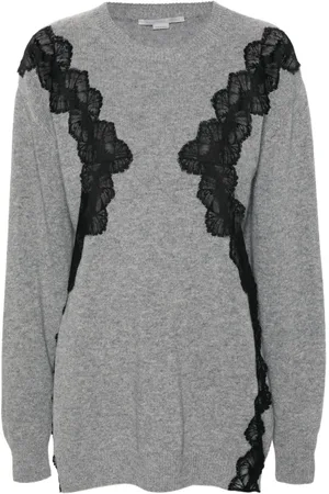 Stella McCartney Lace-detail wool minidress